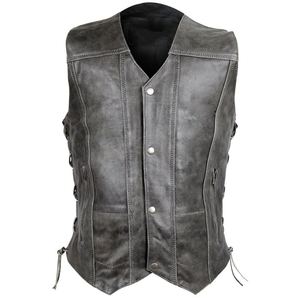 Chaleco de Motocicleta de Cuero Vacuno Personalizado para Hombre, Diseño 2026, Venta al Por Mayor - Product Image 1