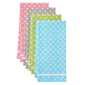 Serviettes de cuisine en coton à pois écologiques et durables de Mode Living, faciles d'entretien - Product Image 2