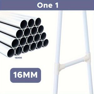 Rack per indumenti in acciaio inossidabile a 2 livelli 2 ganci in plastica per casa e ufficio in plastica portatile - Product Image 4