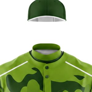 Green Dark Green Baseball Kit for Men Full Uniform Button Down Jersey Pants Belt Breathable Lightweight <b>Athletic</b> Team Tournament - Product Image 4