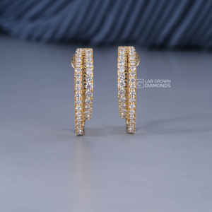 Pendientes de Diamantes Cultivados en Laboratorio con Corte Brillante Redondo de Plata de Ley S925 de Lujo, 66 Piezas de Joyería de Diamantes Sintéticos para Mujer, Regalo de Boda - Product Image 1