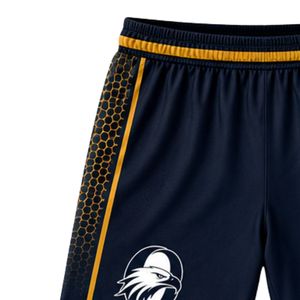 Men's Basketball Shorts Blue Gold Sublimated Quick Dry <b>Athletic</b> Sportswear Team Uniform for Practice Game Day - Product Image 5