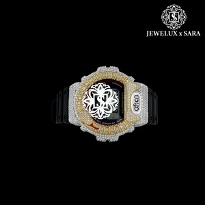 Reloj de Lujo de Moda de Alta Demanda con Esfera de Silicona Negra con Diamantes para Club Deportivo y Uso Nocturno Disponible para Precio de Exportación - Product Image 3