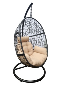 Chaise suspendue imperméable à motif coquille d'œuf, balançoire d'extérieur, mobilier de jardin, Patio, rotin, osier - Product Image 2