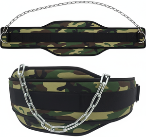 Ceinture de musculation en néoprène camouflage avec chaîne, soutien dorsal pour haltérophilie, ceinture d'entraînement en néoprène - Product Image 6