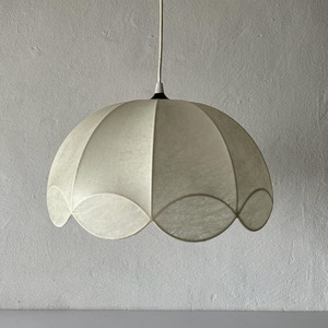 Vintage <b>Fabric</b> Pendant Lamp with Scalloped Fringe Trim <b>Retro</b> Tassel Chandelier Ceiling Hanging Light Boho <b>Fabric</b> Lampshade Sale - Product Image 5