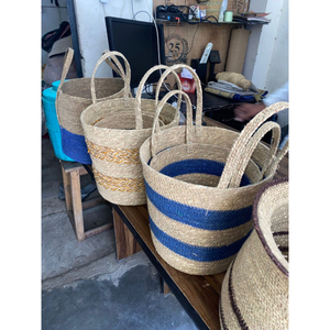 Wholesale Handmade Paper Rope <b>Gift</b> Hamper <b>Basket</b> With Handle Eco-Friendly Woven Storage Organizer For Wedding Return <b>Gifts</b> - Product Image 3