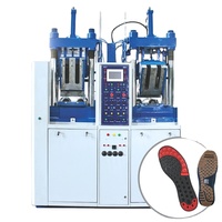 TechDual-IN Nouvelle machine de moulage de semelles de chaussures en PVC bicolore à composants de moteur de pointe, contrôlée par PLC, force de serrage de 125 tonnes