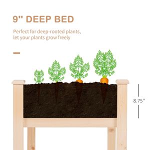 Fioriera Rialzata in Legno Dipinto Fai-da-te da 48FT (14,6m) con Fori per Ortaggi, Erbe e Fiori - Giardino Verticale Rustico - Product Image 6