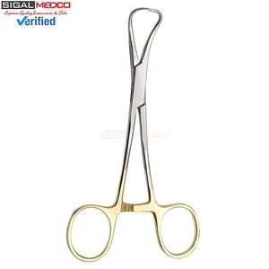 Pinzas para toallas Backhaus, paquete de 3, 5 pulgadas, chapadas en oro, instrumentos quirúrgicos manuales con mecanismo de bloqueo para asegurar paños quirúrgicos - Product Image 2