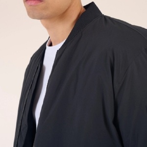 Chaqueta Bomber de Lona para Hombre, Talla Grande, Color Sólido, Cuello de Punto Plano, Informal, para Invierno, Cálida, Resistente al Viento, Transpirable, a la Moda - Product Image 6