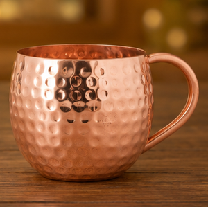 Mug à cocktail artisanal en cuivre pur martelé à 100 %, vaisselle écologique pour usage domestique, style vintage - Product Image 2