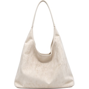 Custom Suede Leather Women's Hobo Slouchy Shoulder Office <b>Tote</b> <b>Bag</b> <b>with</b> <b>ZIP</b> Closure Single Strap Fashionable Summer Autumn ZHIBO - Product Image 1