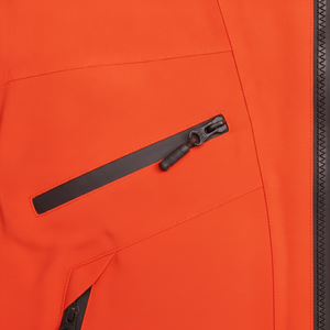Men's <b>Orange</b> Hooded <b>Ski</b> <b>Jacket</b> Waterproof Sporty Zipper Closure Winter Outdoor Wear - Product Image 6