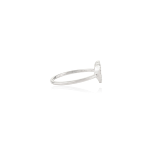 Wholesale New Design Trending Round Cut Diamond Open Heart Shape <b>Ring</b> Everyday Stackable Promise Jewelry 14K Solid White Gold - Product Image 5