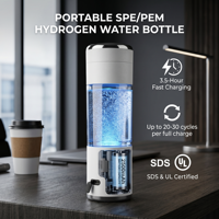 Bouteille Générateur d'Eau Hydrogénée Portable 8000ppb, Nouvelle Conception Personnalisée ODM, Technologie Innovante SPE Multifonctionnelle