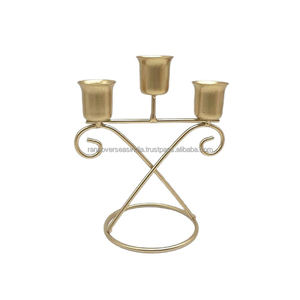 Bougeoir en métal fabriqué à la main Design classique et contemporain pour une décoration élégante pour la maison et l'événement à un prix abordable du grossiste - Product Image 2