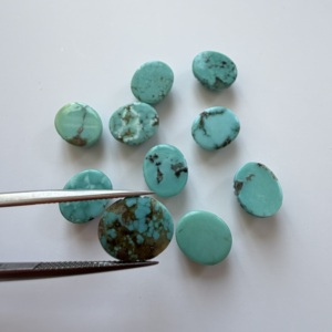 TFH natural Blue-<b>green</b> Turquoise carving pcs for <b>jewellery</b> making 12x10 shape oval CAN DO MULTI SIZE - Product Image 5