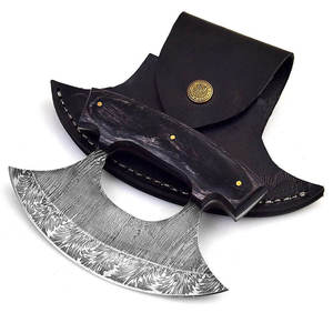 Cortador de Pizza Industrial Ulu, Acero con Alto Contenido de Carbono, Mango de Madera de Palisandro, Cuchillo para Pizza Resistente para Uso Doméstico y en Restaurantes - Product Image 1