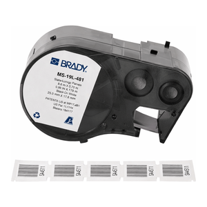 Étiquettes pour lames de microscope Brady StainerBondz en polyester satiné avec ruban pour imprimantes M5 - Product Image 1