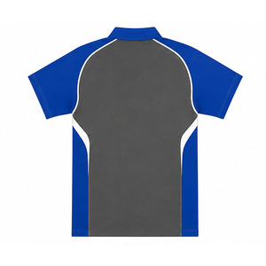 Polo à manches courtes pour homme, color block, séchage rapide, performance athlétique, idéal pour le golf, avec empiècements latéraux contrastés et passepoil. - Product Image 3