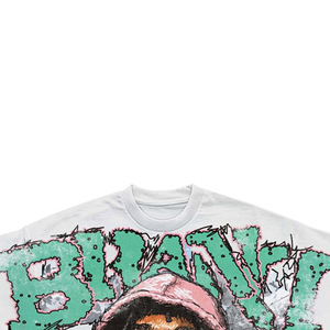 <b>Men's</b> Formal T-Shirt Oversized Short Sleeve 100% Cotton <b>Turtleneck</b> Silk Screen Printed Pattern Regular Fit Front Logo - Product Image 4