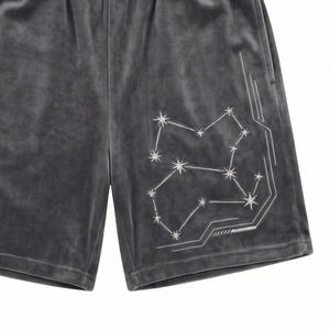 Pantalones Cortos Cargo Unisex de Moda, Terciopelo con Cristales, Estilo Urbano, Cintura Elástica Premium, Transpirables, de Secado Rápido, Marca Maluza Industries - Product Image 2