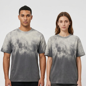 Oversized Tie-Dye Short Sleeve T-Shirt Men Women 100% Cotton Washed Tee Shirt Unisex Summer Style Dye Wash <b>TShirts</b> Men Women - Product Image 1