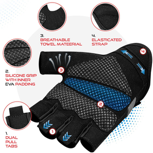 Gants d'entraînement CrossFit de style professionnel avec essuie-transpiration intégré sur le pouce pour une commodité accrue lors des séances d'entraînement à haute intensité - Product Image 5