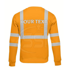 Sweat-shirt de sécurité léger et robuste, classe 2 ANSI, avec LED clignotante, imperméable, haute visibilité, vêtements de travail, mélange de coton doux, logo - Product Image 6
