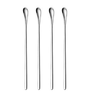 Cuchara de Bar de Metal al por Mayor, Utensilio para Mezclar Cócteles de Acero Inoxidable, Agitador de Barra con Mango Largo, Suministros para Hostelería y Restaurantes - Product Image 4