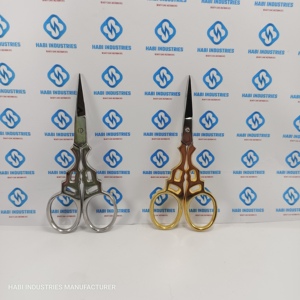 Plasma Gold Embroidery <b>Scissors</b> Wholesaler Custom Black Color <b>Sewing</b> Craft <b>Scissors</b> Custom Duckbill <b>Scissors</b> Carpet Shears - Product Image 3