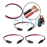 2 cara Trailer Plug, 2Pin Trailer Wiring Harness, 12 "12Gauge 12V 2 Pin cepat terputus kawat Harness SAE kabel konektor
