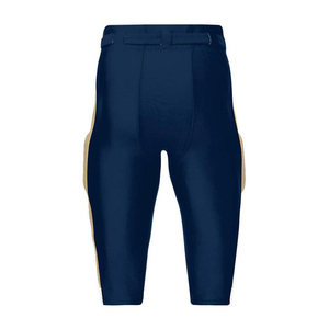Black <b>Padded</b> Football Pants Belt Closure Athletic Sportswear Breathable Adult Football Practice Gear Mens Performance Wear black - Product Image 2