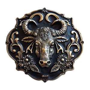 Vintage Paisley Pattern <b>Cow</b> Hide Leather Belt With Rectangular Alloy Plate Buckle Casual Durable One-Piece Molding - Product Image 6
