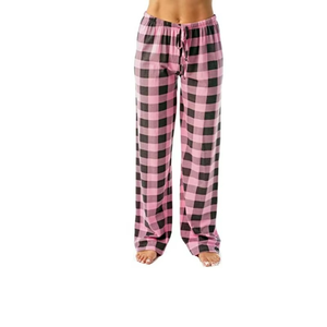 Pantalones de Pijama a Cuadros Buffalo de Color Sólido para Mujer, Ropa de Dormir con Bolsillos, Venta al Por Mayor del Fabricante - Product Image 2