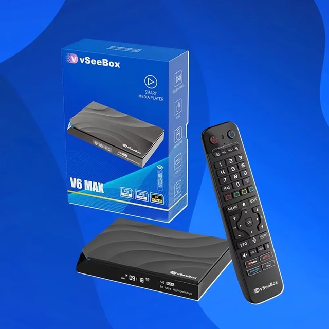 2026 VseeBox V6 Max Smart Android 14 TV Box 4GB RAM 64GB ROM 6K Ultra HD Quad Free Amlogic S905Y4 Dual WiFi BT5.0 US Edition