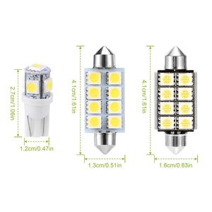 14pcs T10 41mm Festoon LED Light Bulbs 6000K White for Interior Dome Map License <b>Plate</b> Trunk <b>Side</b> & Positioning Lights - Product Image 2