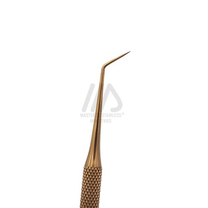 Herramienta de Extensión de Pestañas con Pinzas, Elevador de Pestañas Dorado Multi-Recubierto de Acero Inoxidable, Certificado CE - Product Image 5