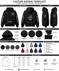 DISEÑA TU PROPIO SUDADERA con capucha hecha de poliéster, algodón o mezcla de poliéster/algodón, en tejido French Terry o Fleece, con ajuste personalizado, estampado, bordado o diseño. - Product Image 1