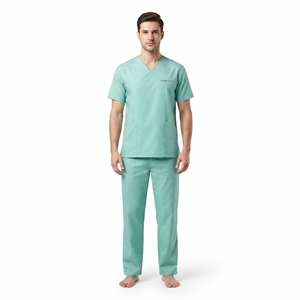 Blusa Médica Profesional para Hombre, Cuello en V, Uniforme de Enfermero, Uniforme de Hospital, Múltiples Bolsillos, Cuello Superpuesto, Ropa de Trabajo - Product Image 1