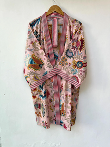 Kimono de Algodón con Estampado de León Estilo Boho para Mujer, con Cuello en V, Estampado a Mano, para Playa, Elegante, para Descansar, de Secado Rápido, para Primavera/Verano - Product Image 2