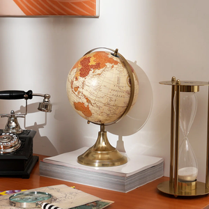 Decorative World Globe Luxury Tabletop Metal <b>Desk</b> Globe Casting Letterpress Printing Elegant Home Office <b>Study</b> Room Educational - Product Image 2