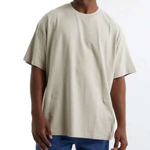 Camiseta de Algodón Verde Oliva Extra Grande para Hombre, Manga Corta, Cuello Redondo, Estilo Casual, Color Sólido, Tejido Jersey, Corte Ajustado - Product Image 5