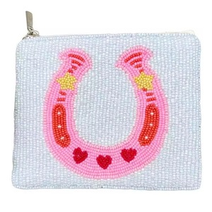 Smile Design Handmade Customized Seed Beaded Coin Pouch <b>Wallet</b> with Zipper Closure and Fashionable Accessory Features - Product Image 5