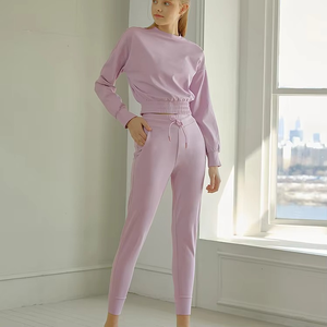 Conjunto Deportivo de Dos Piezas para Mujer, Sudadera de Manga Larga, Estilo Jogger, Holgado y Cómodo - Product Image 4