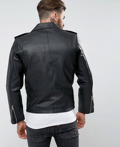 Chaqueta de cuero de alta calidad, fabricada profesionalmente para hombres, chaqueta de cuero transpirable con logotipo personalizado recién llegados, ajuste elegante - Product Image 2