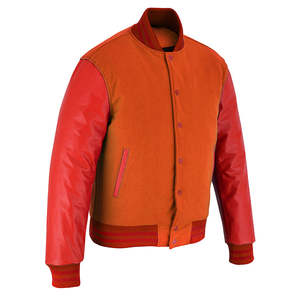 Wholesale Custom latest designs Long Sleeve Winter <b>Jacket</b> <b>Plain</b> Blank <b>Varsity</b> Letterman <b>Jacket</b> for men - Product Image 2