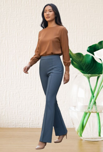 Nouvel Arrivage Pantalon Long Ample Taille Élastique Couleur Unie Vente en Gros Pantalon Décontracté Mode Femme Fille Printemps Été - Product Image 2