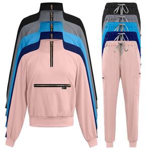 Uniforme d'infirmière sur mesure à col montant, respirant, en polyester de haute qualité, pantalon multicolore, uniforme de médecin, d'hôpital et de spa, fabrication OEM - Product Image 1